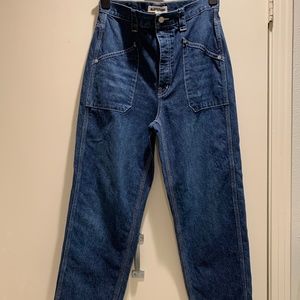 Women's Straight Leg Jeans - Blue